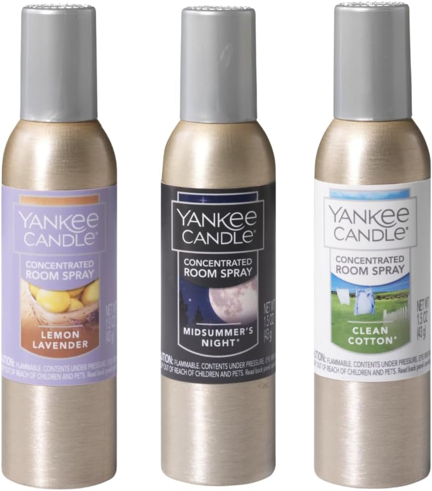 Popular Fragrances 3-Pack Concentrated Room Sprays (Clean Cotton, Lemon Lavender, Midsummer'S Night)