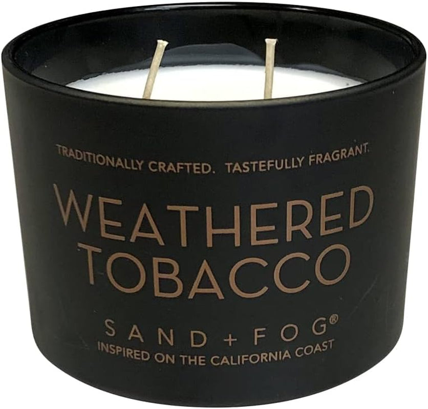 Scented Candle - Weathered Tobacco – Additional Scents and Sizes – 100% Cotton Lead-Free Wick - Luxury Air Freshening Jar Candles - Perfect Home Decor – 12Oz