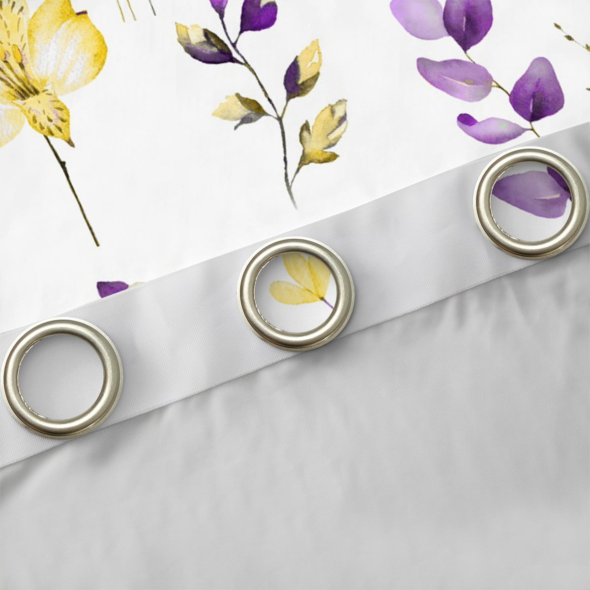 Chic Flower Blackout Curtains Set of 2 (52X84 Each), Botanical Plants Window Curtains, Spring Garden Curtains and Drapes