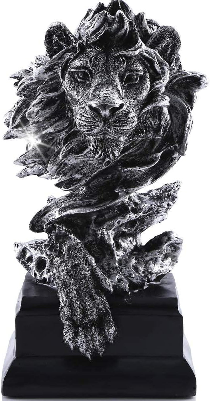 Sandstone Lion Figurines - the King of Beasts, Silver Color (HH17-D3)
