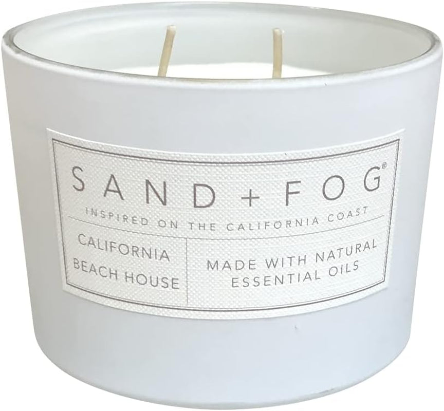 Scented Candle - California Beach House – Additional Scents and Sizes – 100% Cotton Lead-Free Wick - Luxury Air Freshening Jar Candles - Perfect Home Decor – 12Oz