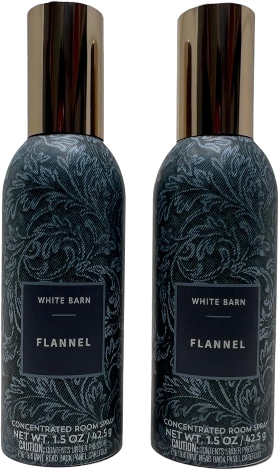 Bath and Body Works Flannel Concentrated Room Spray 2 Pack - 1.5 Oz / 42.5 G Grey