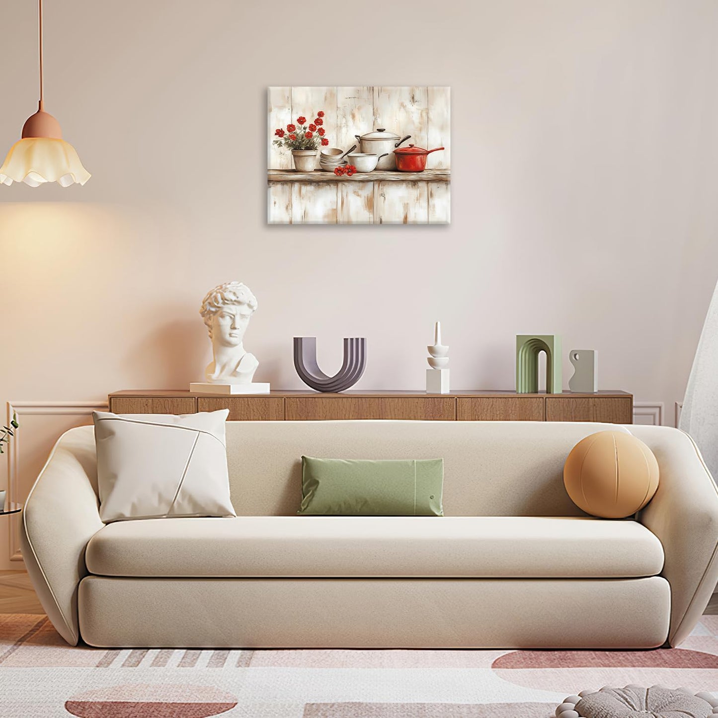 Rustic Kitchen Wall Art, Farmhouse Flower Pictures Wall Decor, 16"X12"