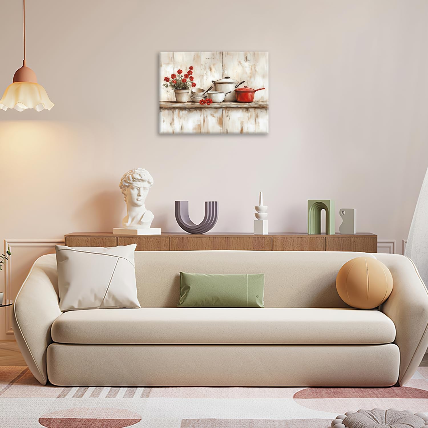 Rustic Kitchen Wall Art, Farmhouse Flower Pictures Wall Decor, 16"X12"