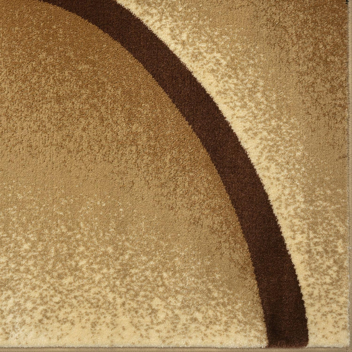 Luxe Weavers Geometric Abstract Area Rug Beige 4X5
