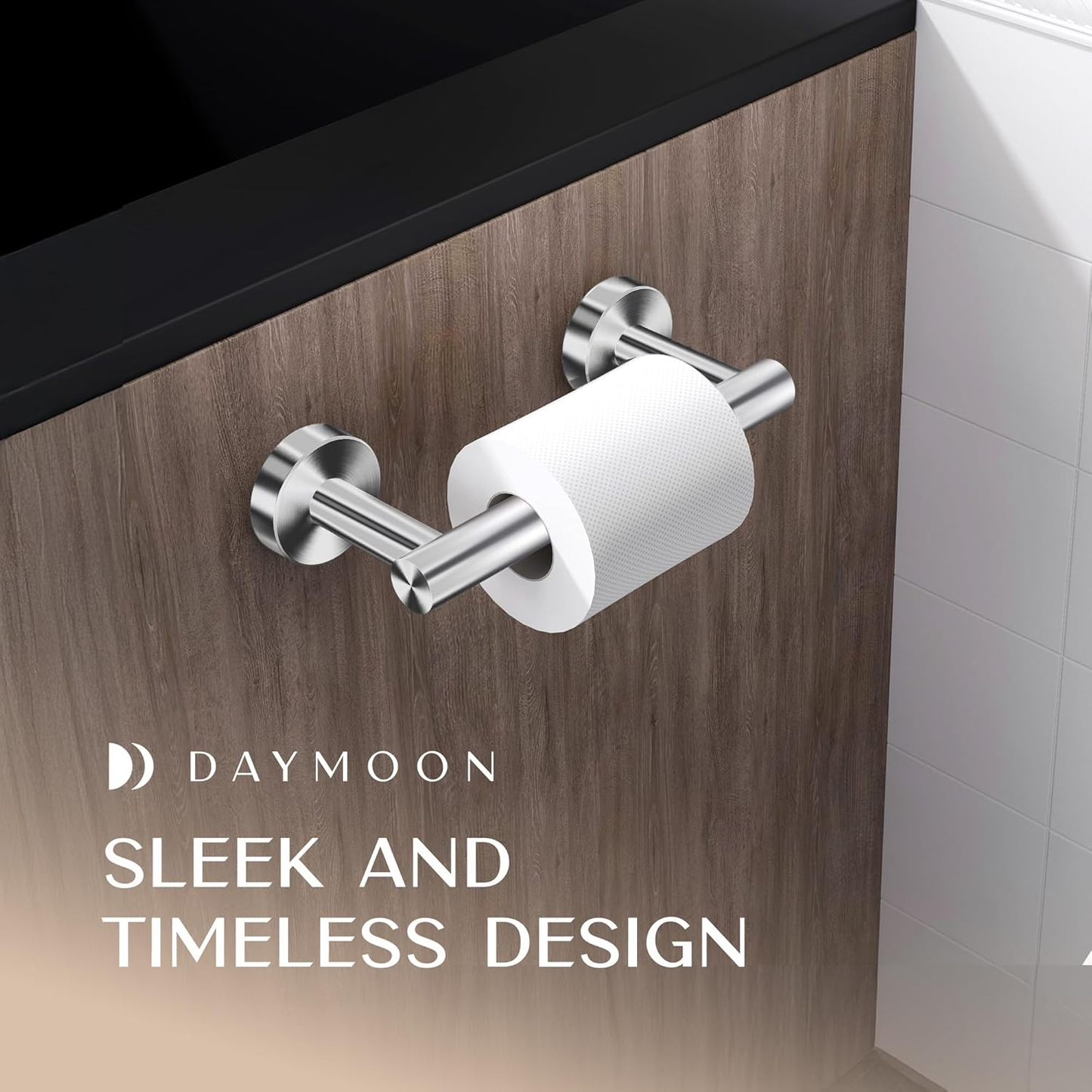 Day Moon™ Polished Chrome Toilet Paper Holder - Chrome Toilet Paper Holder Wall Mount