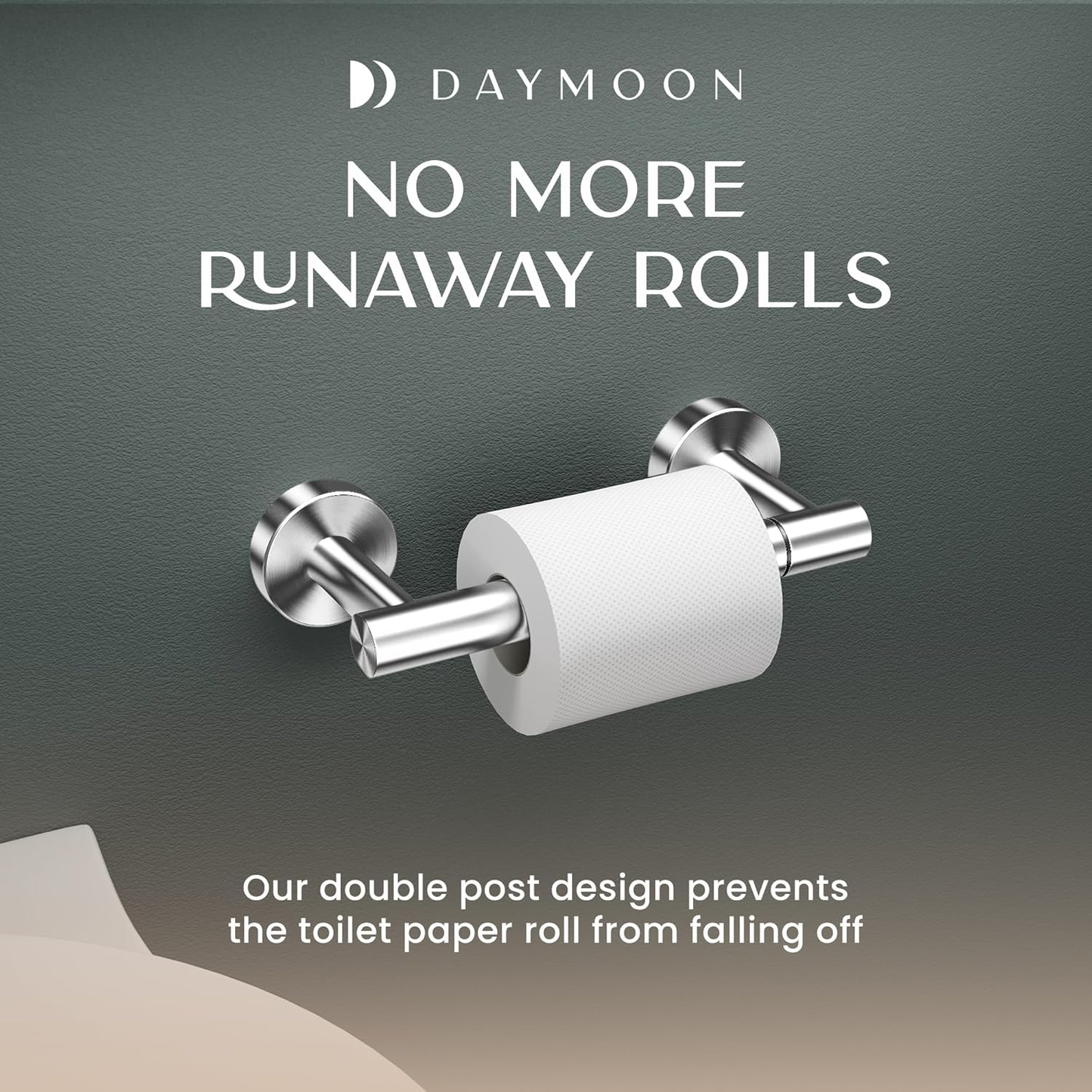 Day Moon™ Polished Chrome Toilet Paper Holder - Chrome Toilet Paper Holder Wall Mount