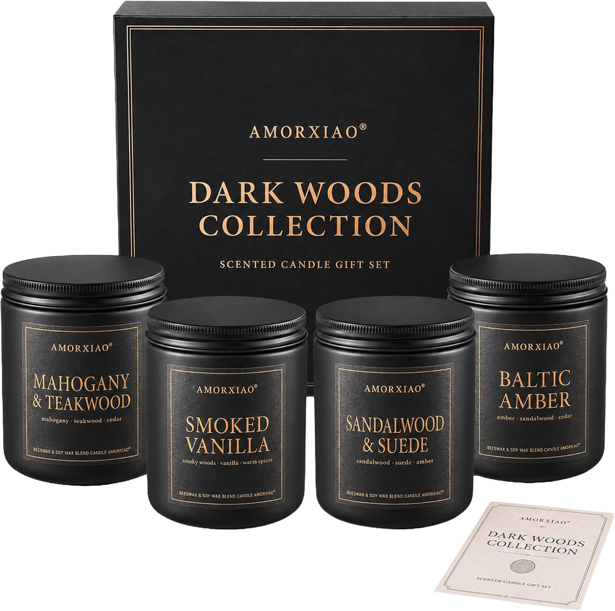 Dark Woods Scented Candle Gift Set, 4-Pack, 36 oz