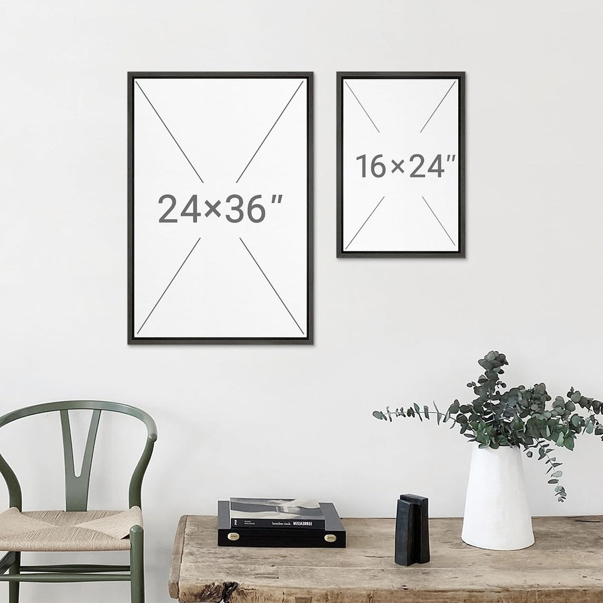 Framed Canvas Print Wall Art Warm Tone Abstract Earthy Modern Art Contemporary Multicolor Ultra for Living Room, Bedroom, Office - 24"X36" Black
