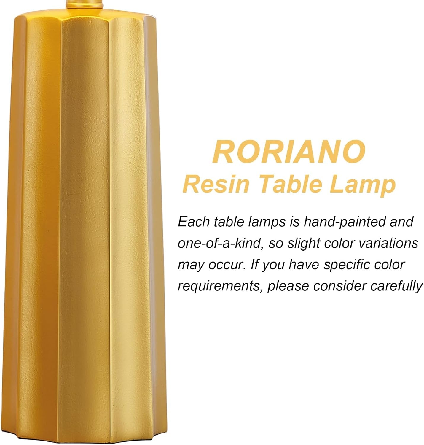 Set of 2 Modern Table Lamps, Gold Nightstand Resin Lamps with Black Grid Shade, 2 Bulbs Included (Gold)