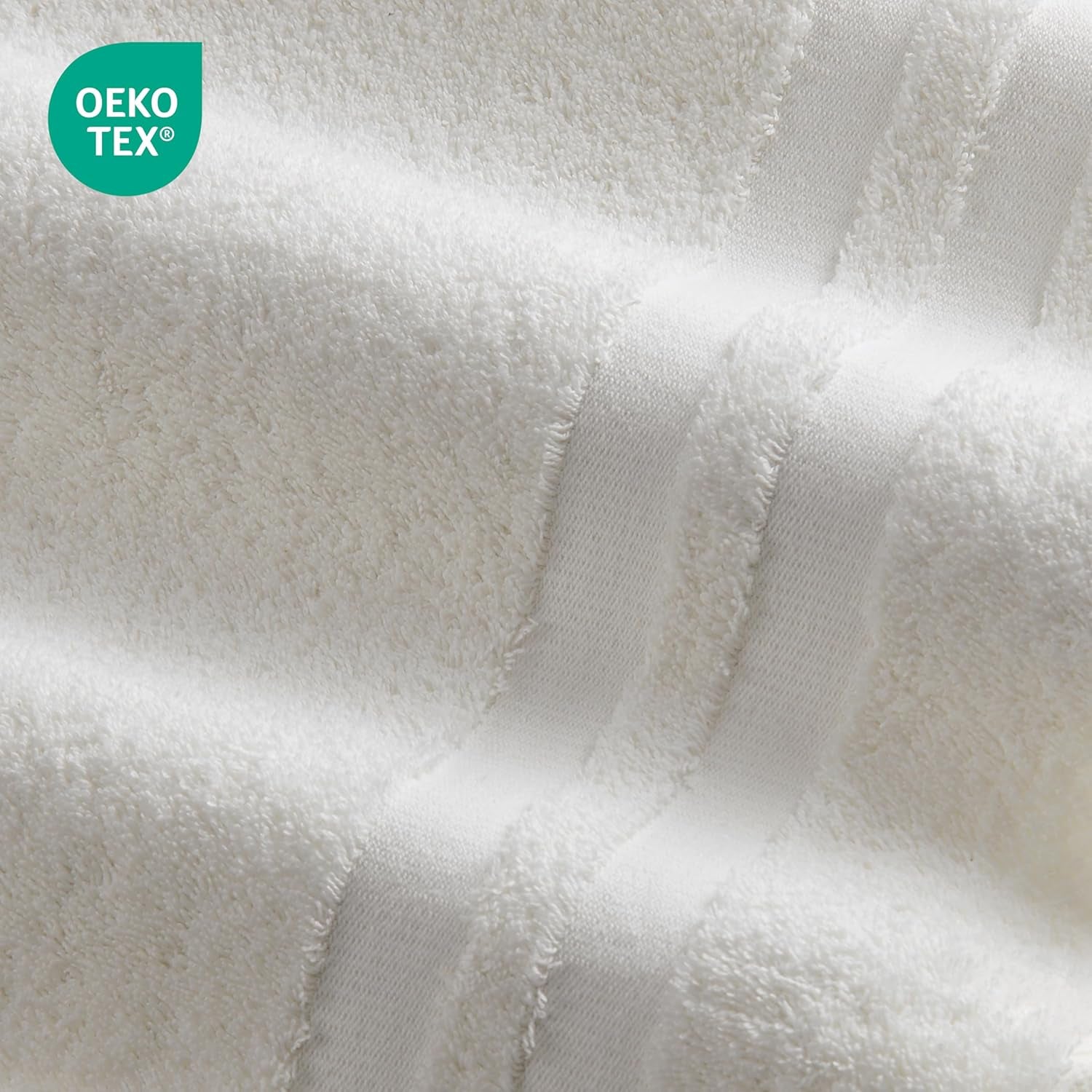 Premium 6 Piece Towel Set, 100% Turkish Cotton Soft Absorbent Towels (Cream White, 6 Piece Towel Set)