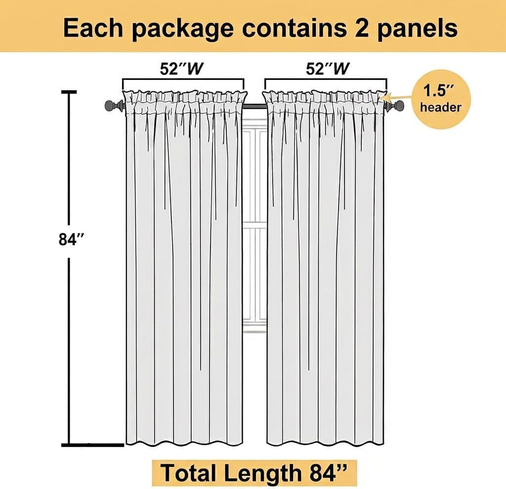 Black and Red Ombre Curtains 84 Inches Length,2 Panels,52 Inches Wide
