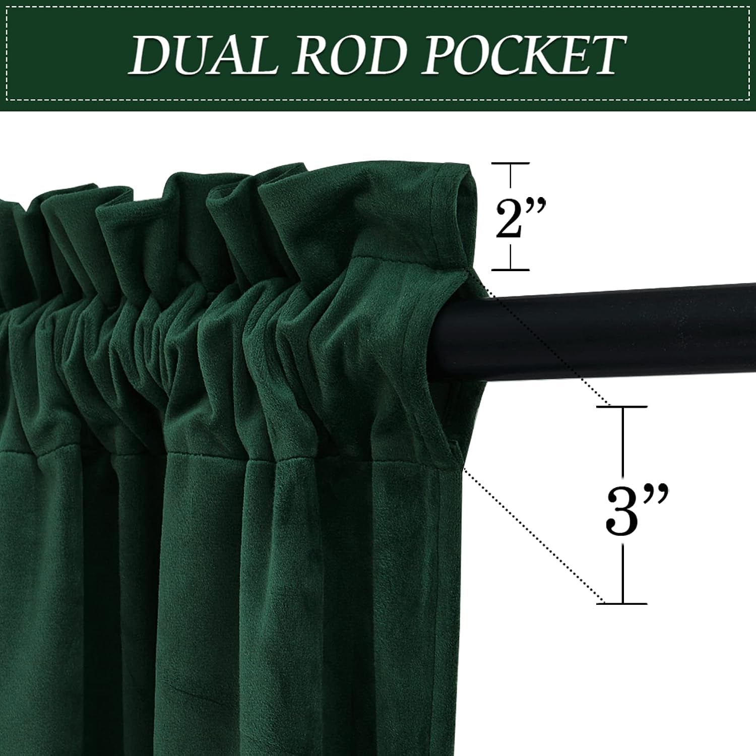 Green Velvet Blackout Curtains 84 Inches for Bedroom Living Room