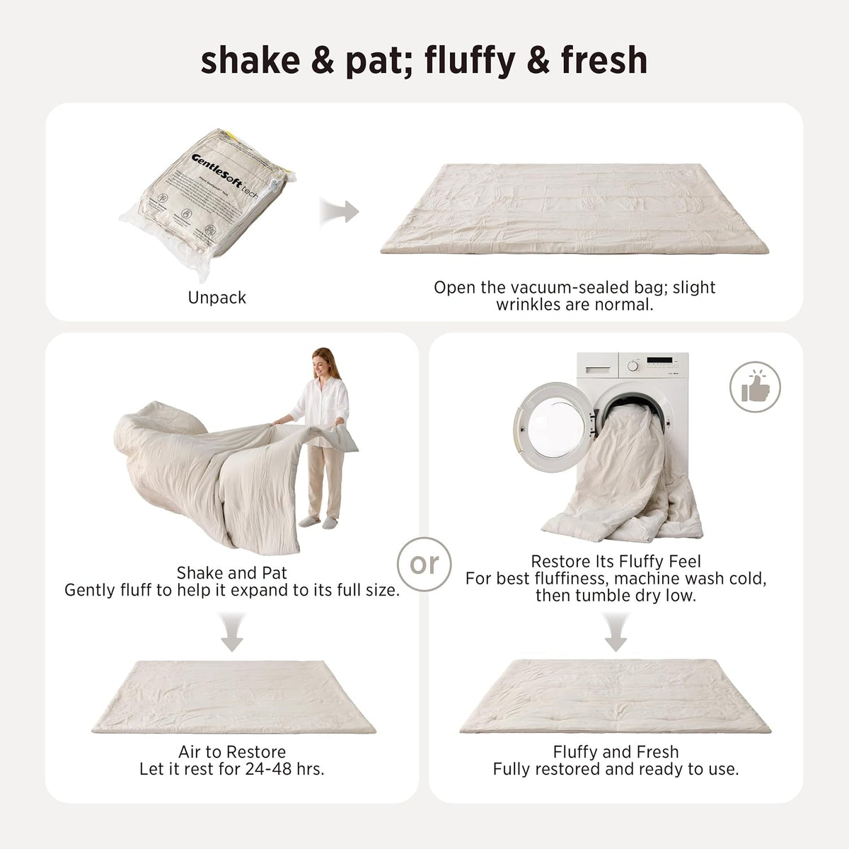 Queen Size Comforter Sets, Beige Cationic Dyed Bedding Set 3 Pcs