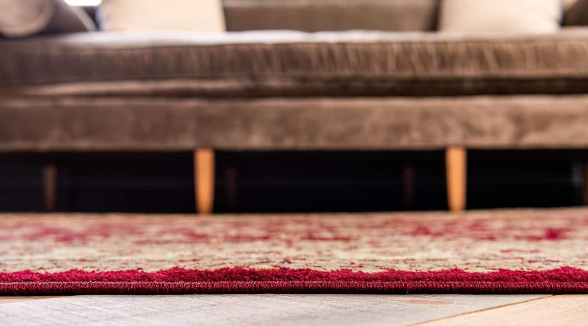 Voyage Collection Traditional Oriental Classic Intricate Design Area Rug (2' 7 X 10' 0 Runner, Red/Gold)