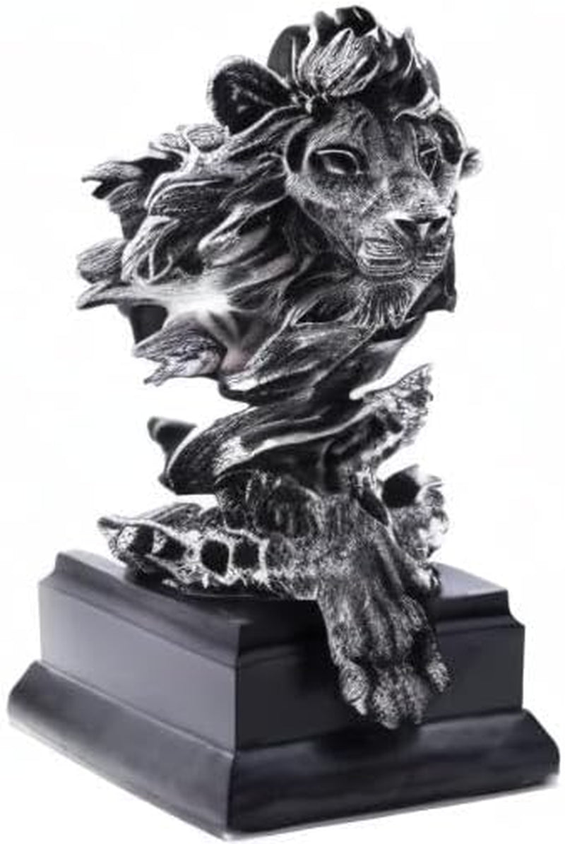 Sandstone Lion Figurines - the King of Beasts, Silver Color (HH17-D3)