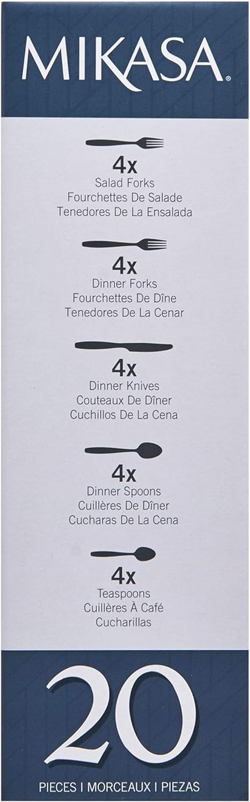 Delano 20-Piece Stainless Steel Flatware Set