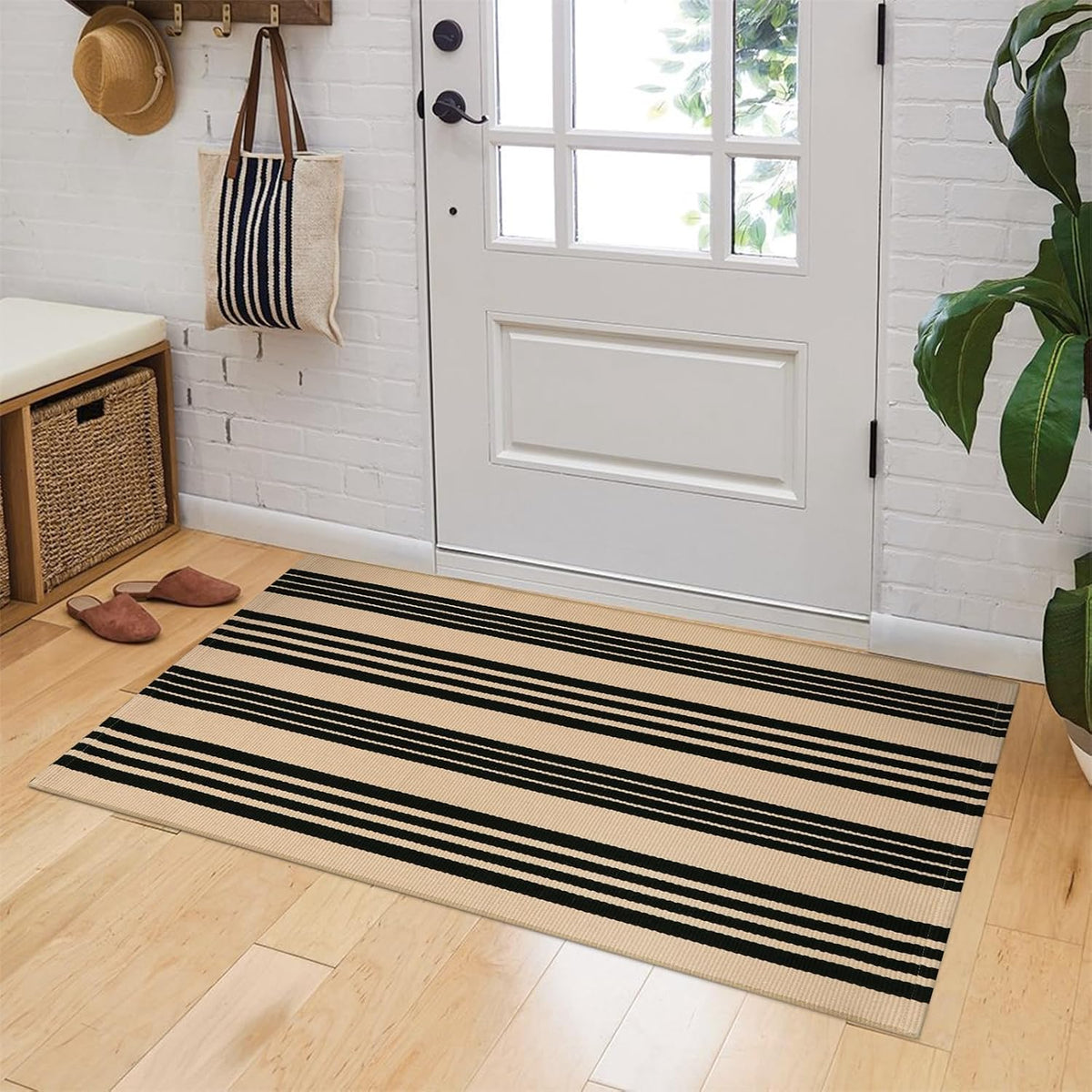 Front Door Mat 24"X51", Striped Porch Rug Outdoor Door Mat Fall Decor