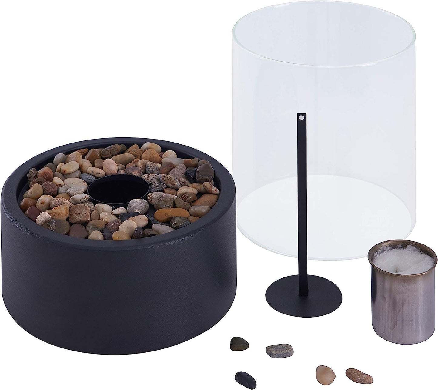 Indoor/Outdoor Portable Tabletop Fire Pit – Clean-Burning Bio Ethanol Ventless Fireplace - Small