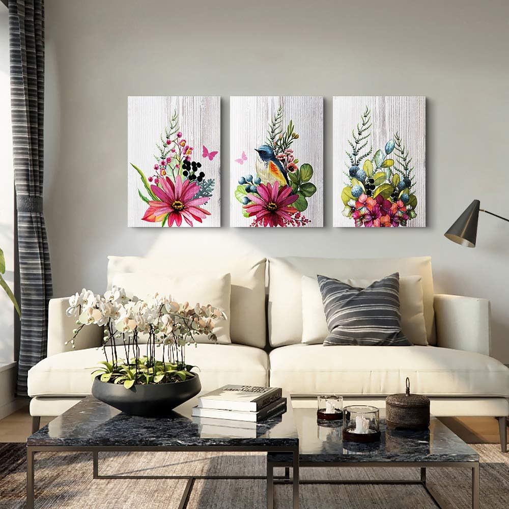 Wall Decorations for Living Room Canvas Wall Art, 16"X24"Inch, Total 3 Panels