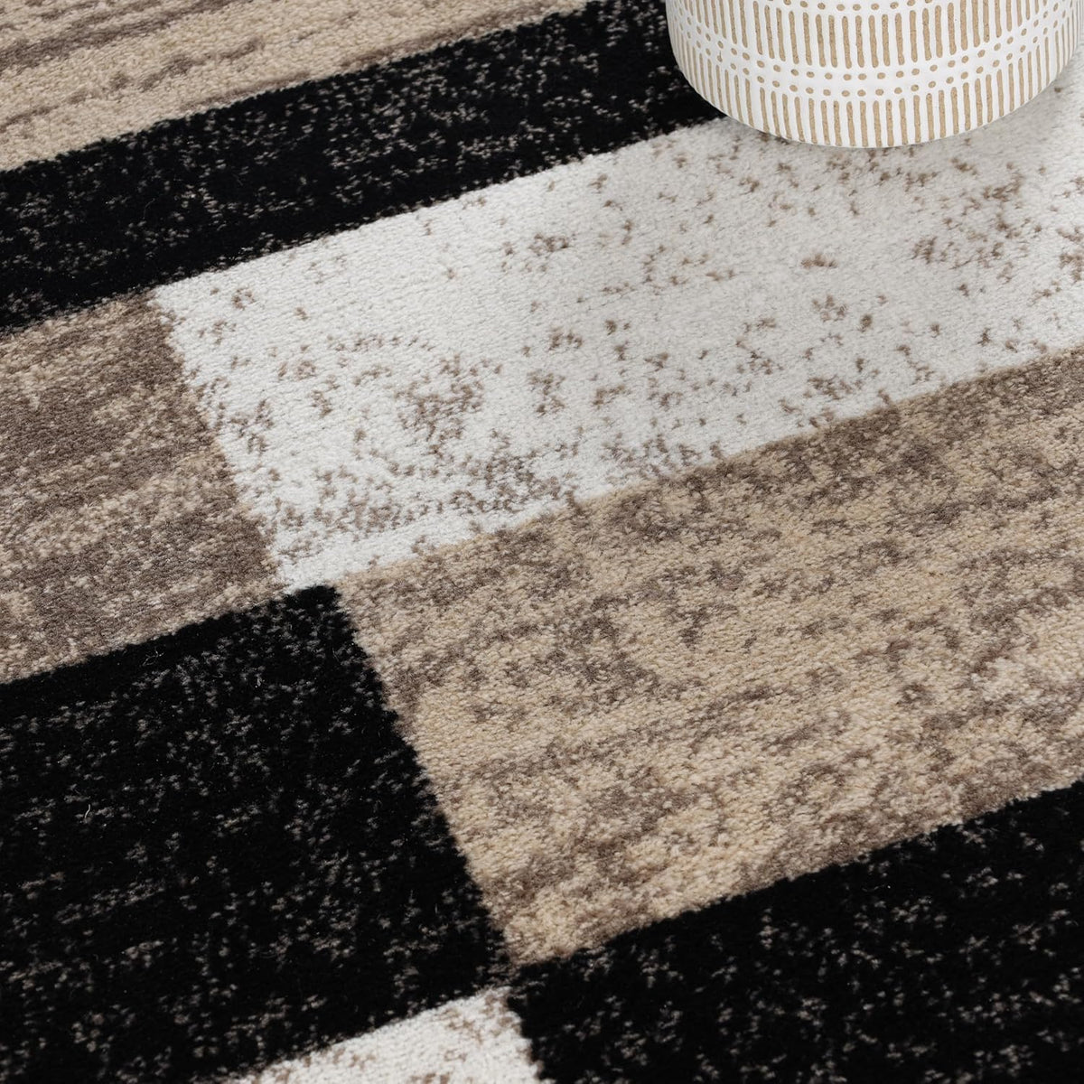 Rockwood Modern Geometric Indoor Area Rug, 3'X5', Ivory Beige