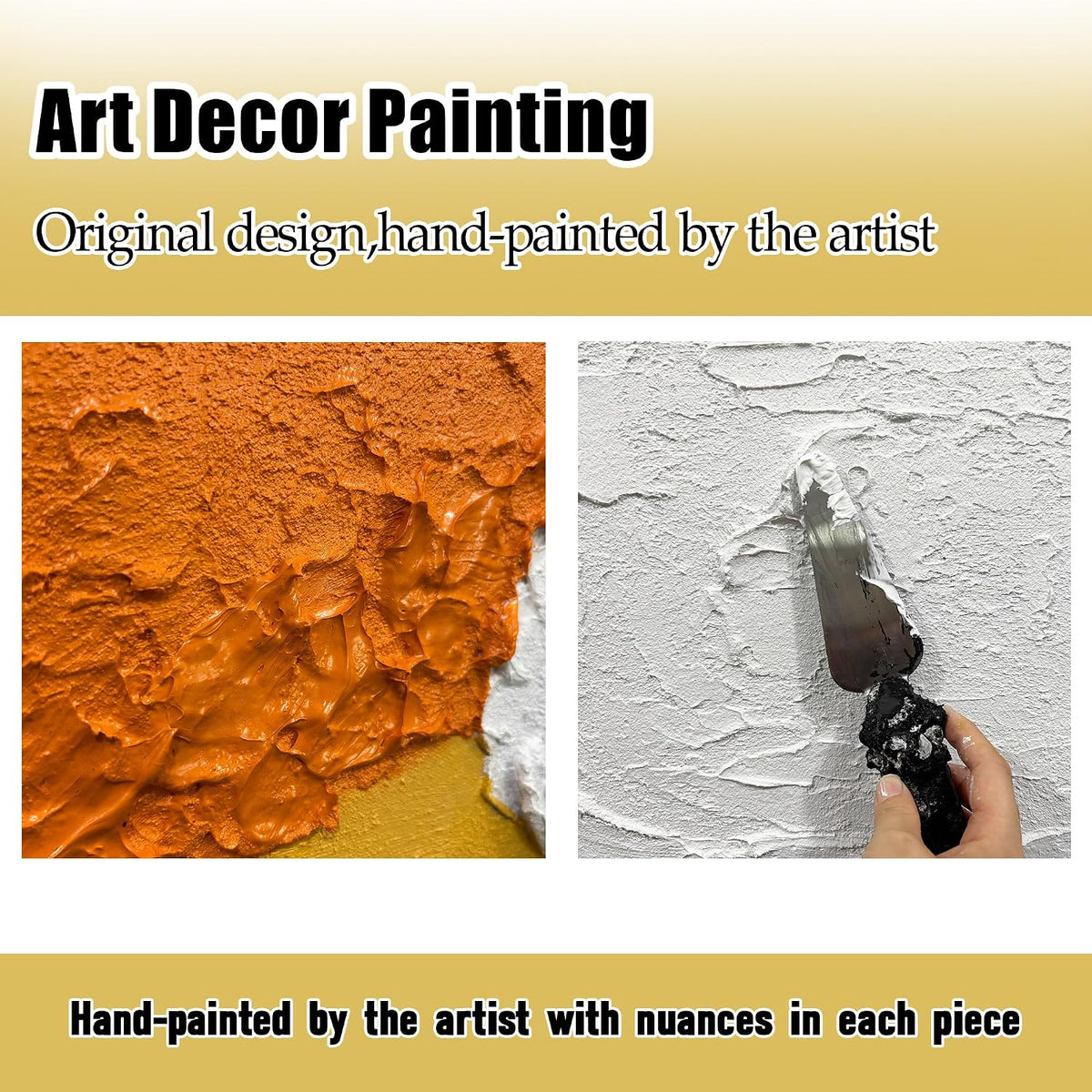 Hand Painted Textured Minimalist Colorful Wall Art 40X20 Inches
