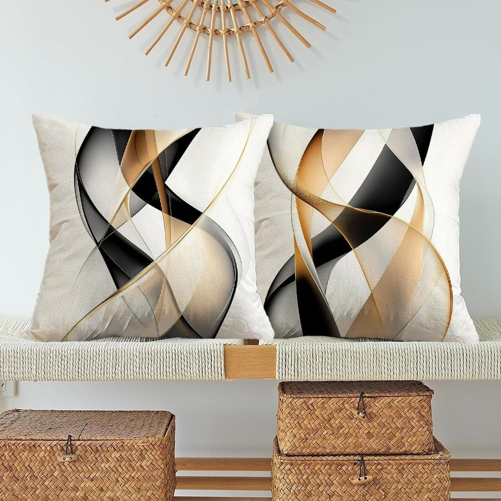 Modern Abstract Geometric Throw Pillow Cover, 18X18 Inch
