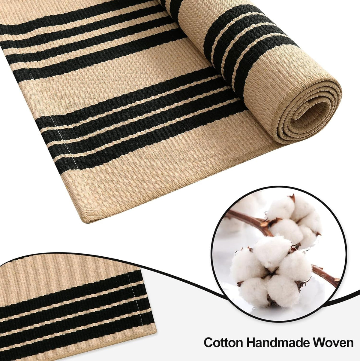 Front Door Mat 24"X51", Striped Porch Rug Outdoor Door Mat Fall Decor