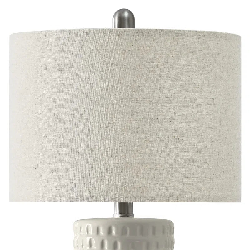 Anazagene 24＂Modern Ceramic Table Lamp Set, Suitable for Living Room, Bedroom, Office