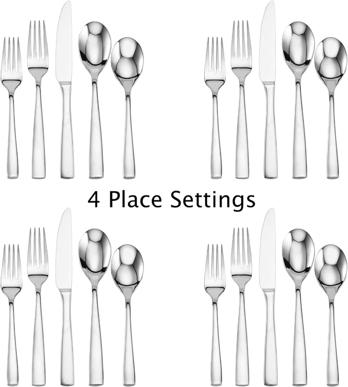 Delano 20-Piece Stainless Steel Flatware Set