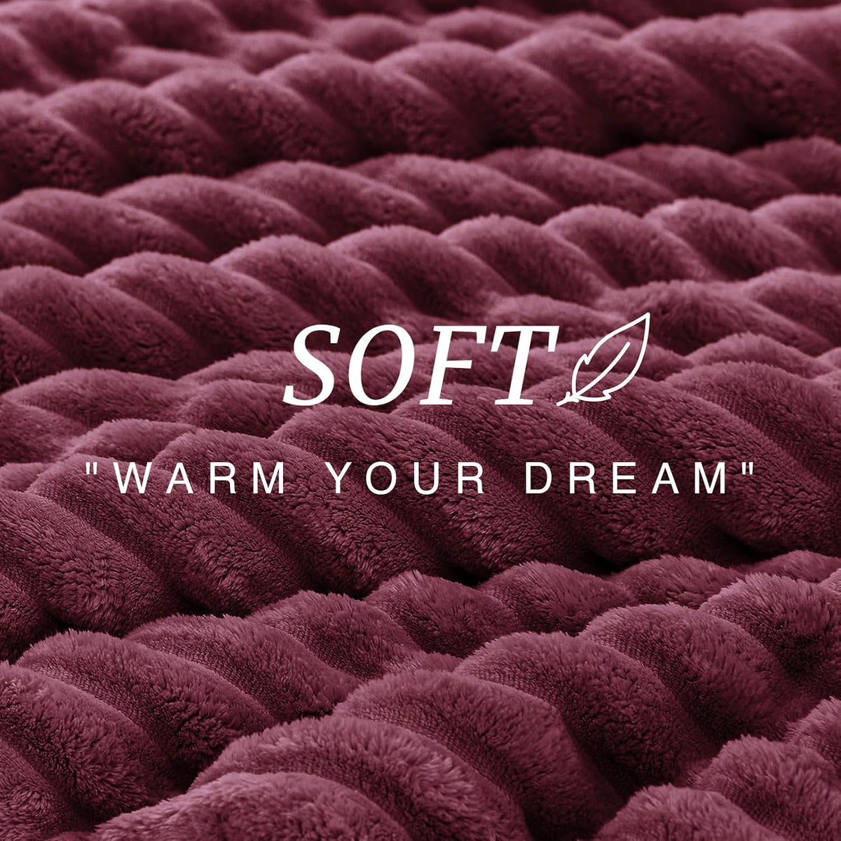 Fluffy Comforter Set Twin Size,2 Pieces Bed Set,Burgundy
