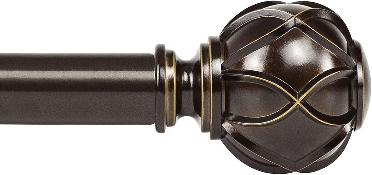 Curtain Rods for Windows 48 to 84 Inch, Heavy Duty, Antique Bronze