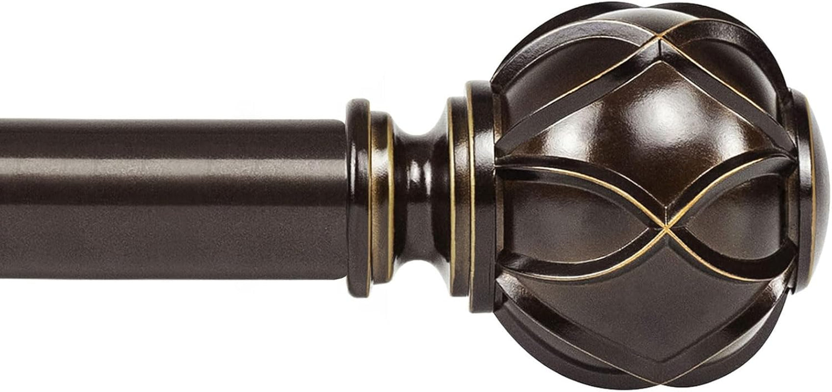 Curtain Rods for Windows 48 to 84 Inch, Heavy Duty, Antique Bronze