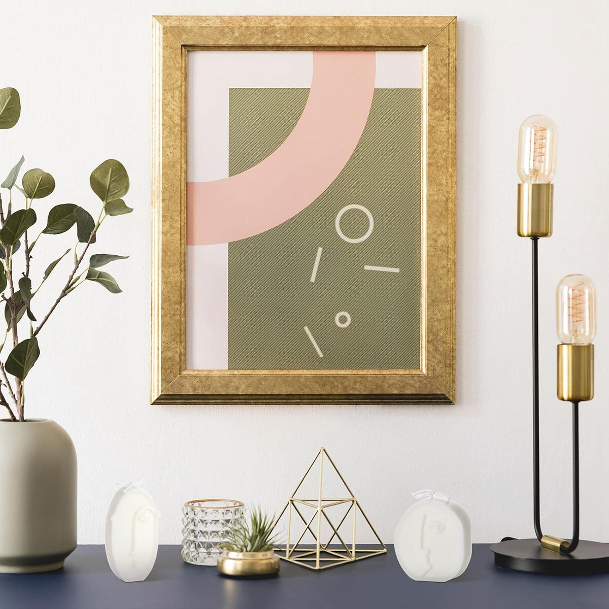 2 Pcs Shaped Candles Cool Candles Aesthetic Weird Face Geometric White Decorative Sculpture Scented Soy Wax Fun Modern Trendy for Bedroom Bathroom Shelf Decor(Cute Style)