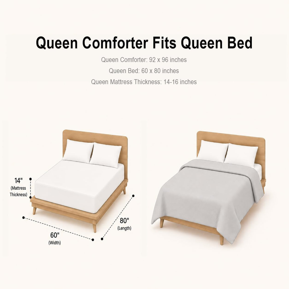 Velvet Queen Comforter Set, Luxuriously Soft Comforter Queen Size, Lightweight Bedding Set for All Seasons, Comforter (92"X96") with 2 Matching Shams (20"X26"), Grey