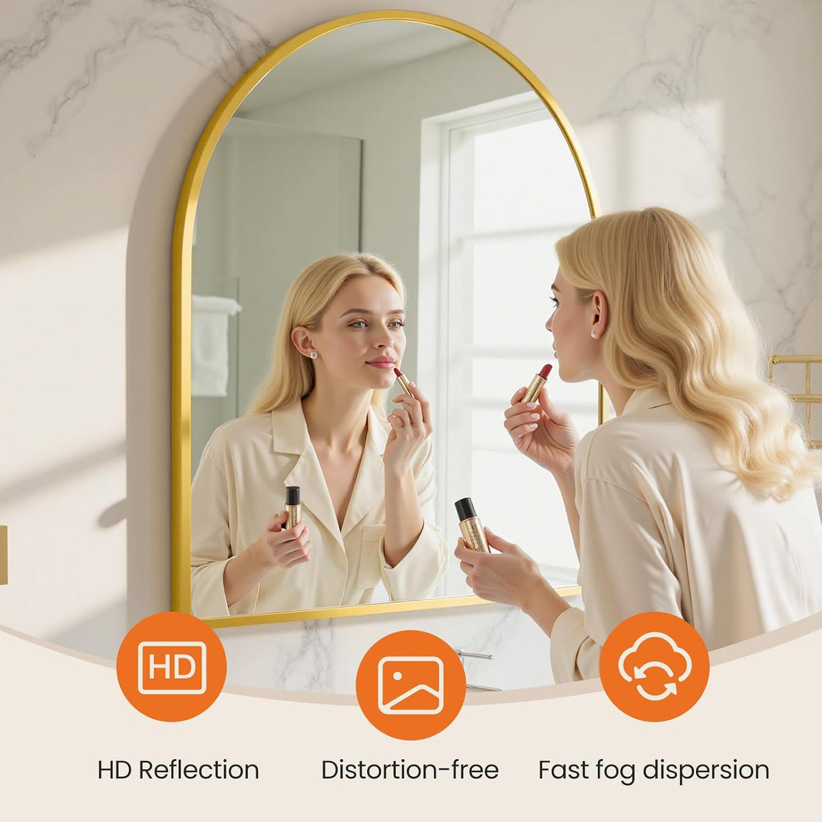 31X32 Bathroom Mirrors for Wall, Arched Mirror for over Sink