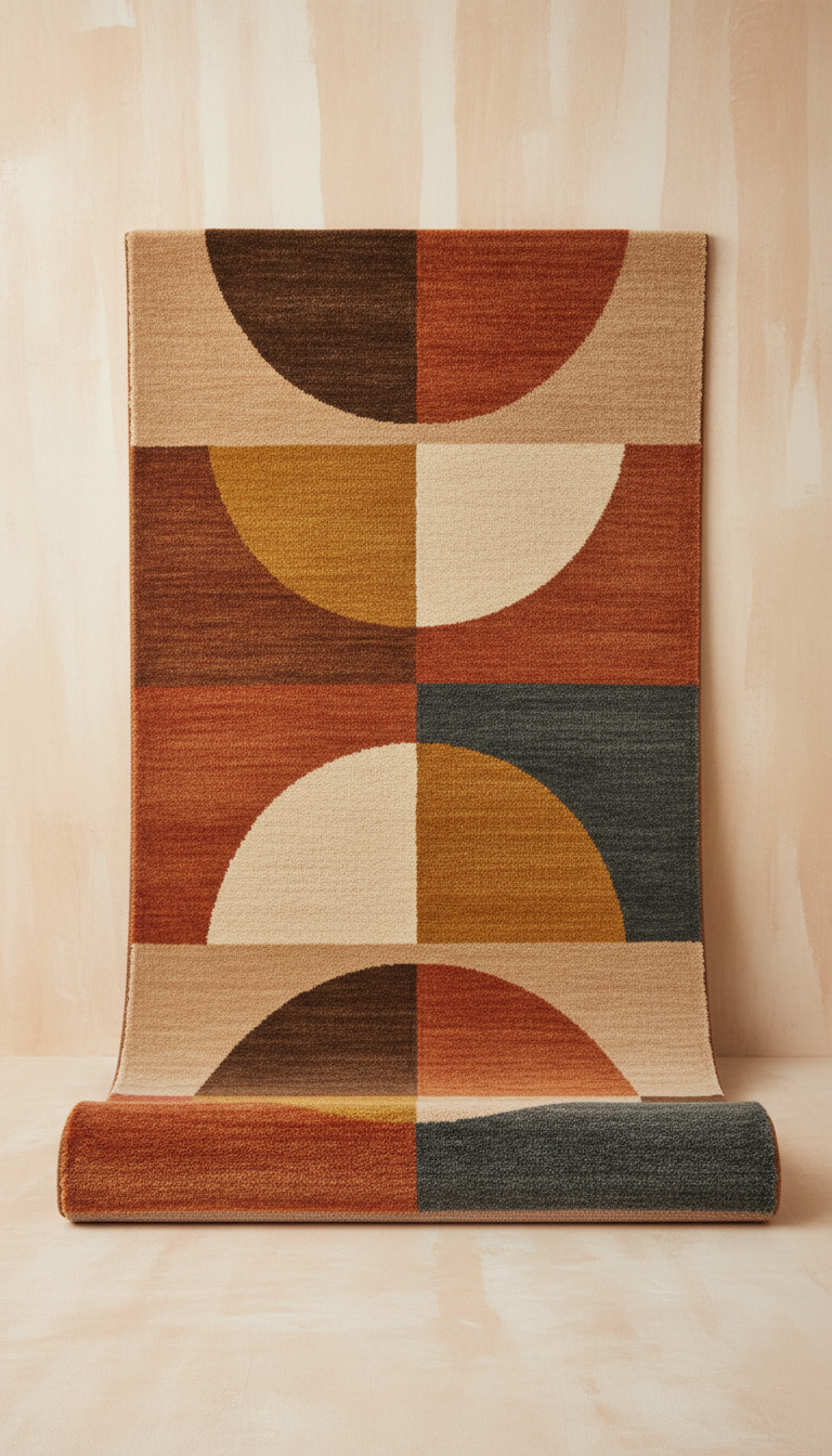 Hand-Tufted Wool Rug in Burnt Sienna