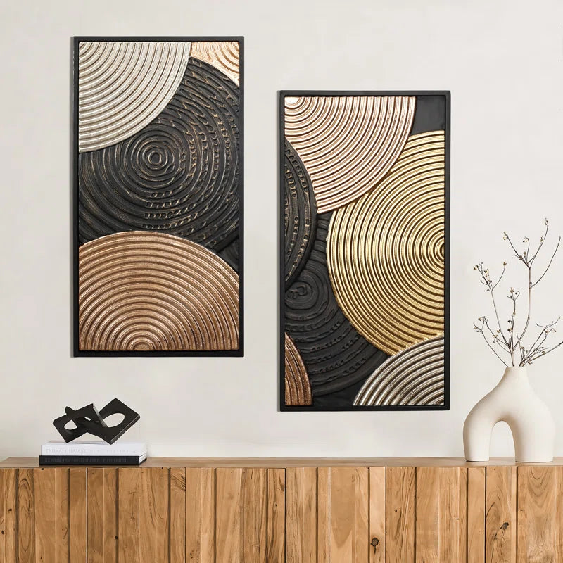 Modern Abstract Wall Art on Metal