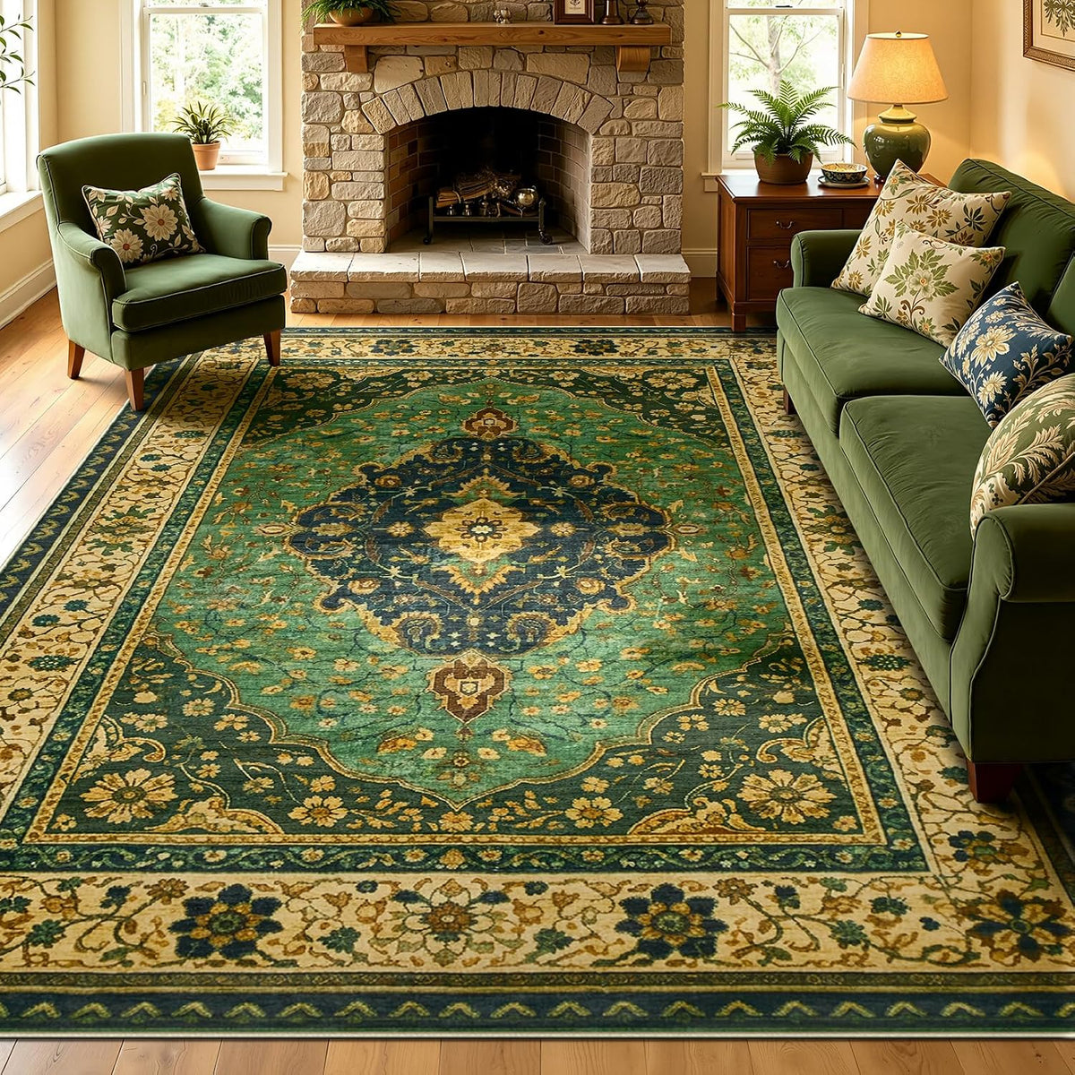 5X7 Rug for Living Room, Washable Rug for Bedroom Dining Room