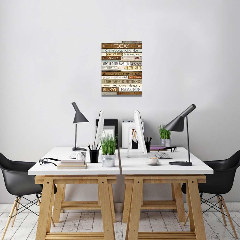 Inspirational Wall Art for Girls Motivational Canvas Prints Framed Wall Art 12 X 16 Inch