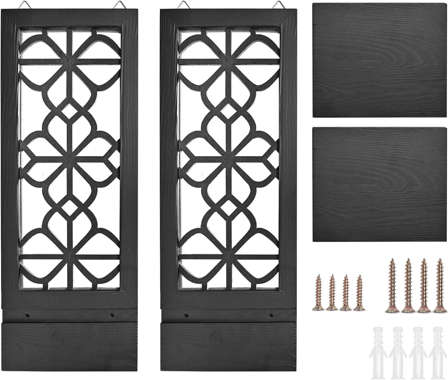 Candle Sconce Wall Decor Set of 2, Large Wall Candle Holder Rustic Farmhouse Decor, Black