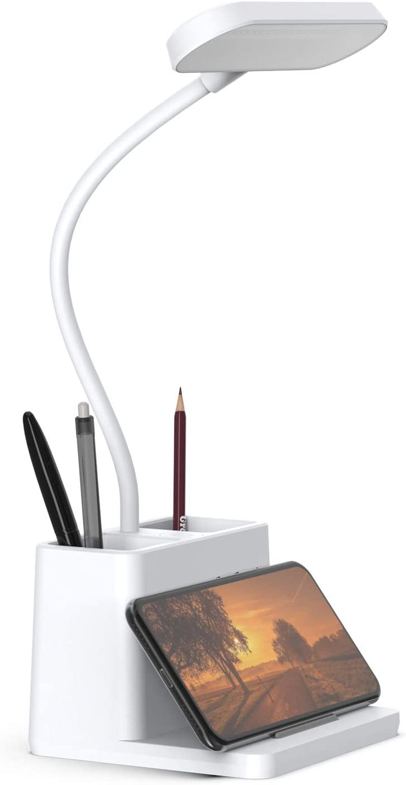 Rechargeable Small Desk Lamp for Study Table, White