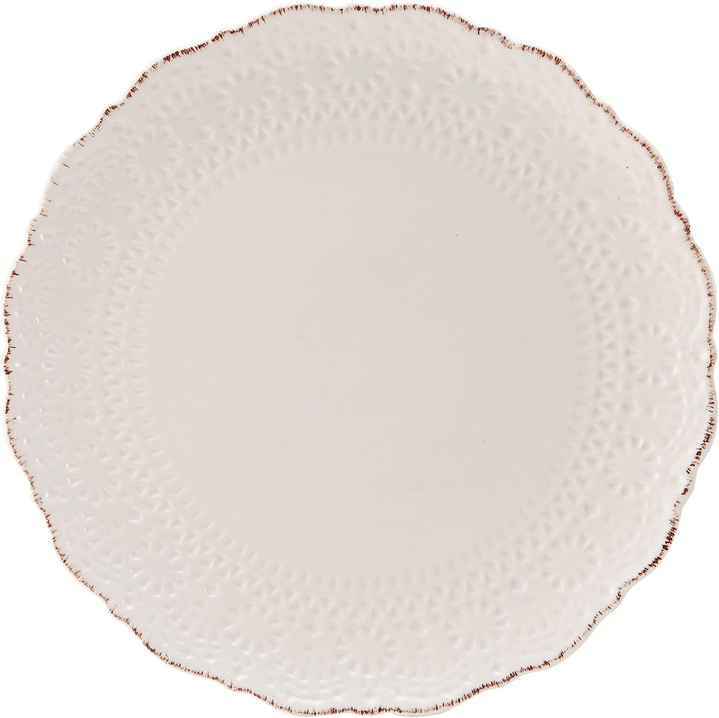 Chateau Cream 16-Piece Stoneware Dinnerware Set, Service for 4, off White