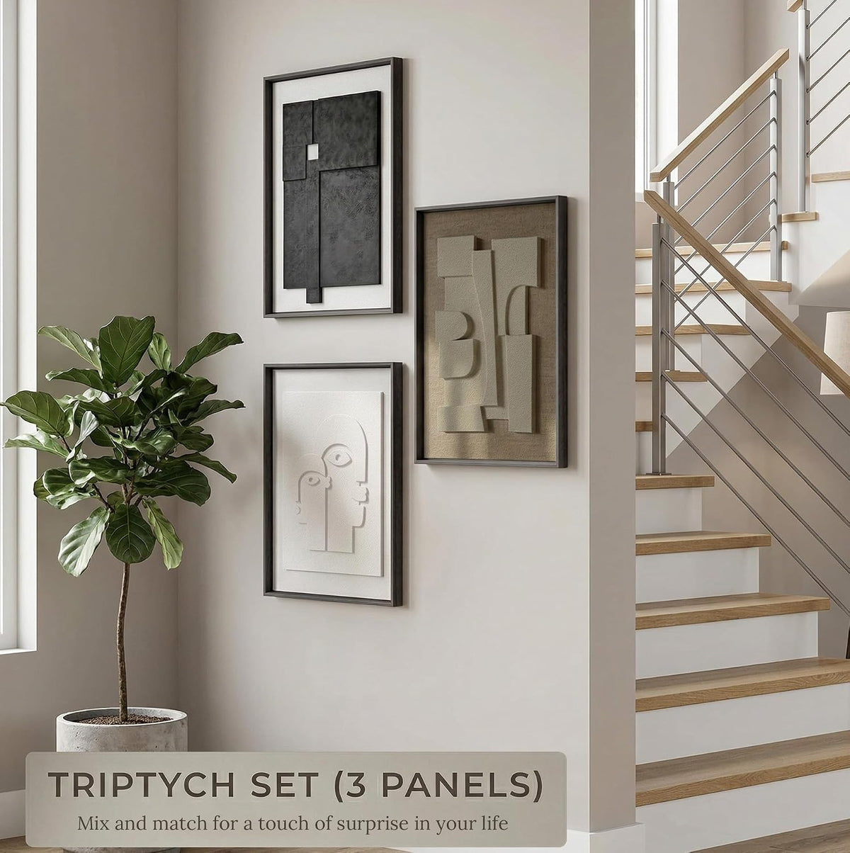 3D Wall Art, Room Decor Aesthetic Essential, Brown Color, 16X24 In