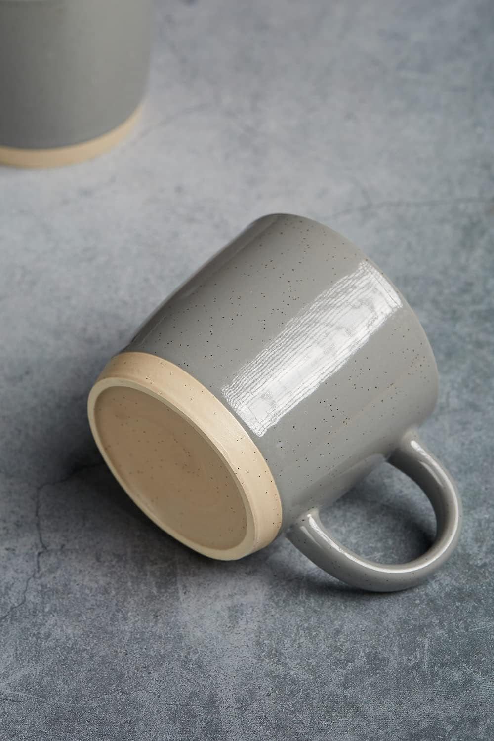 Coffee Mugs for 4, 12 Oz Mug Set, Dark Gray