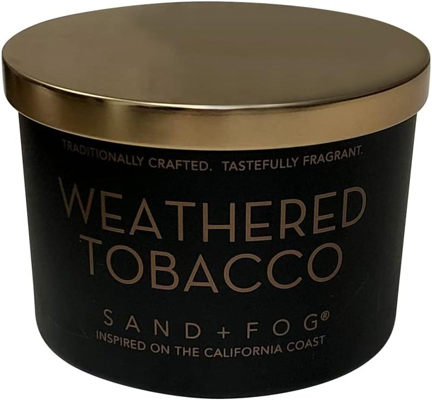 Scented Candle - Weathered Tobacco – Additional Scents and Sizes – 100% Cotton Lead-Free Wick - Luxury Air Freshening Jar Candles - Perfect Home Decor – 12Oz
