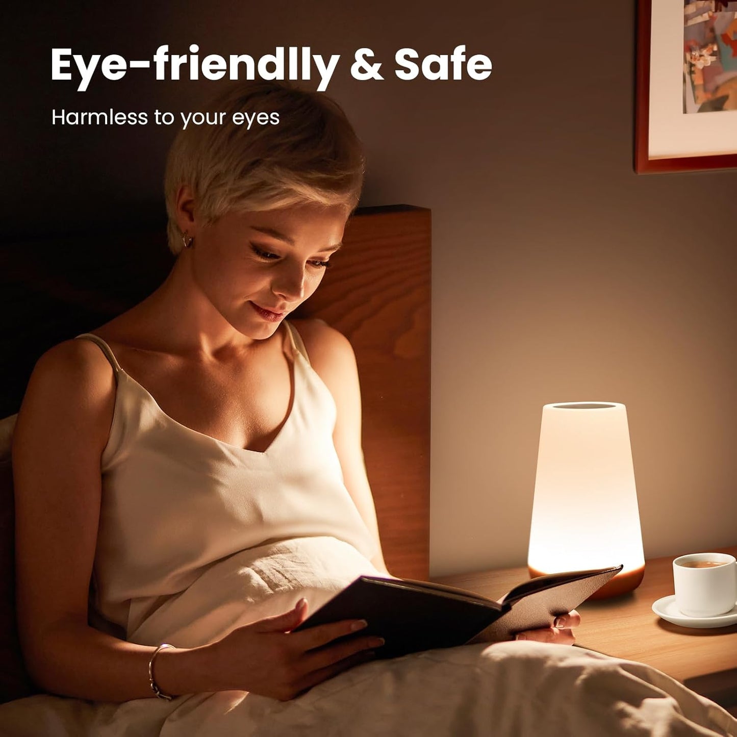 Night Light, Dimmable Touch Lamp for Bedroom, 5 Brightness 13 RGB Colors, Night Lights for Baby Nursery Bathroom