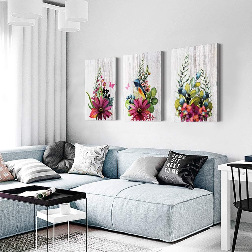 Wall Decorations for Living Room Canvas Wall Art, 16"X24"Inch, Total 3 Panels