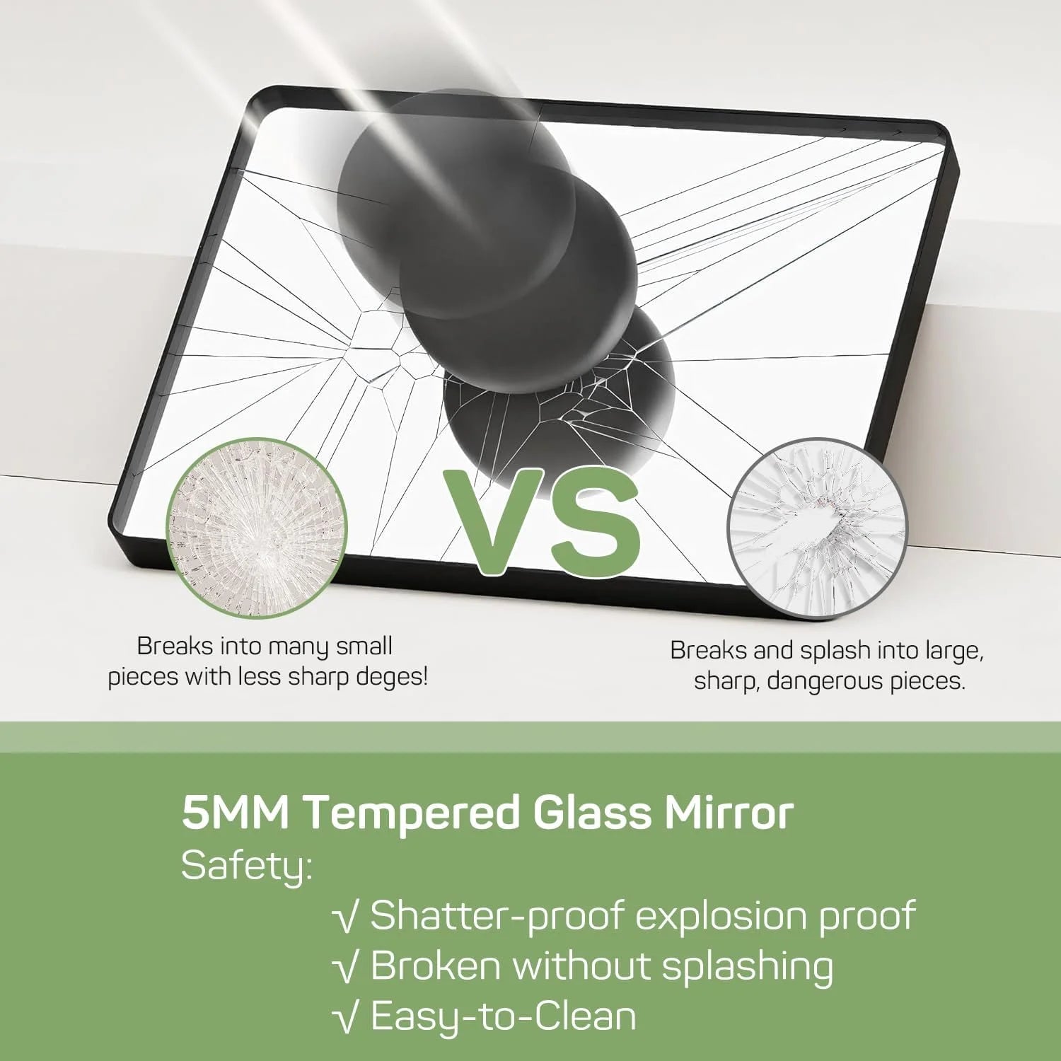 Bathroom Mirror 22X30 Inch, Vanity Mirrors with Rectangle Metal Frame, Modern Wall Mounted Mirror