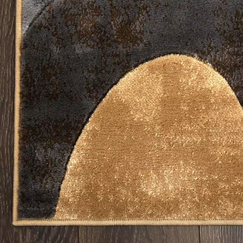 Tribeca Slade Brown/Gray 5 Ft. X 7 Ft. Abstract Area Rug